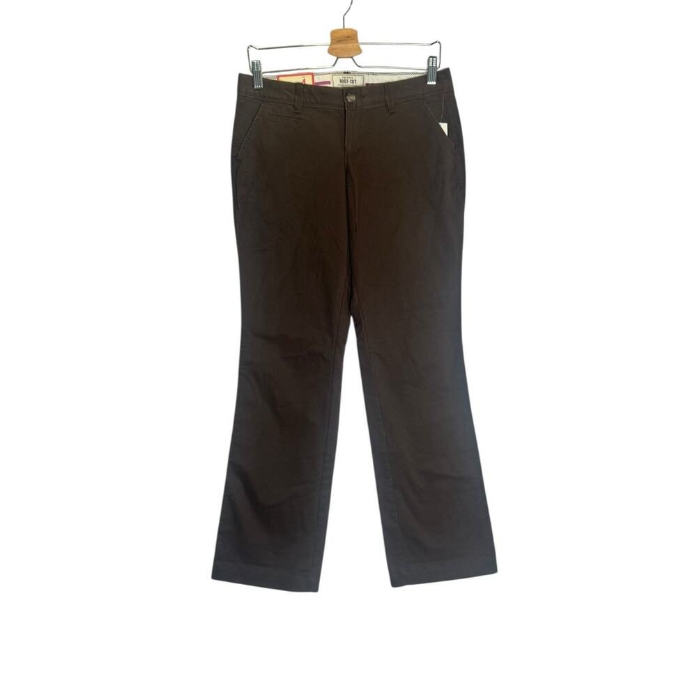 Y2K Old Navy Brown Womens Low Rise Bootcut Khaki Pants 2010s Career Work Sz 4